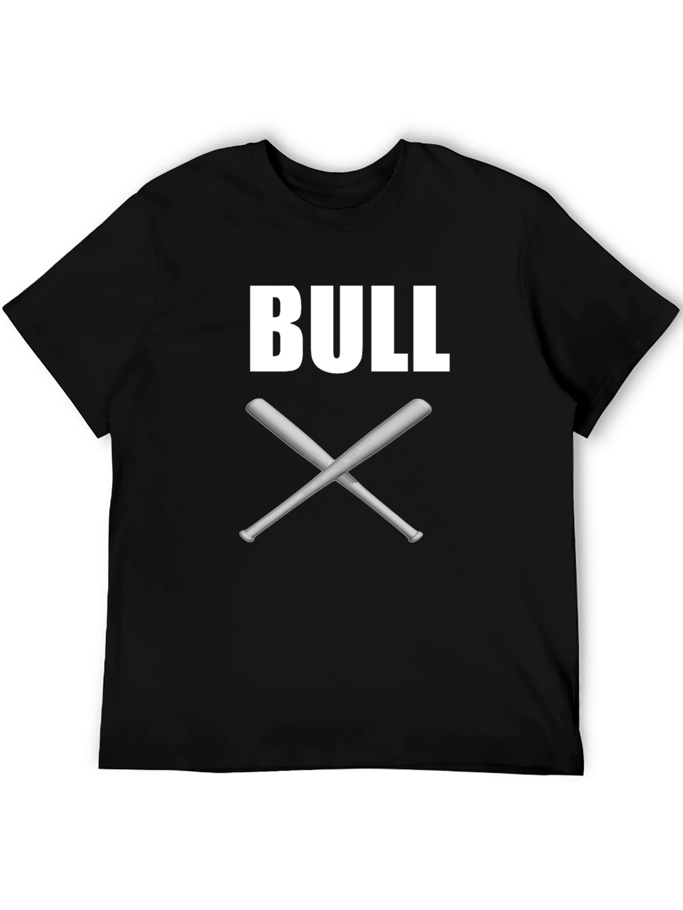 Bull Crossed Bats Graphic T-Shirt