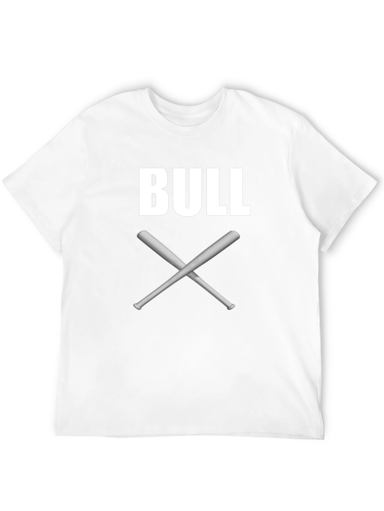 Bull Crossed Bats Graphic T-Shirt
