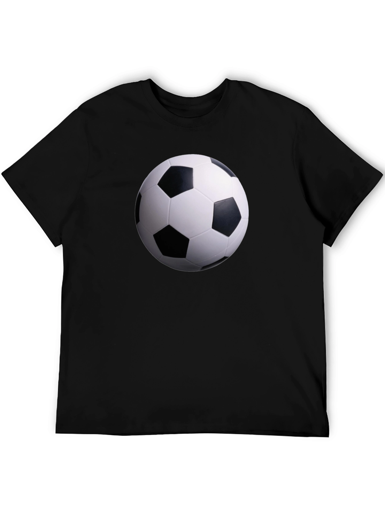 Soccer Ball Graphic Black T-Shirt