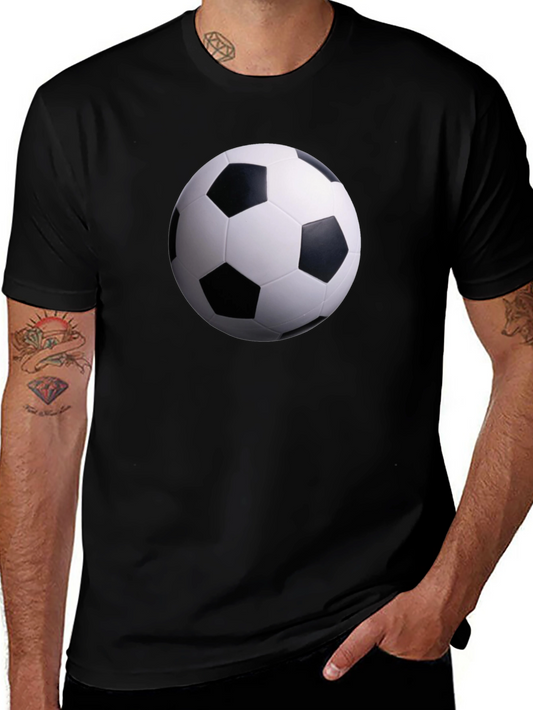 Soccer Ball Graphic Black T-Shirt