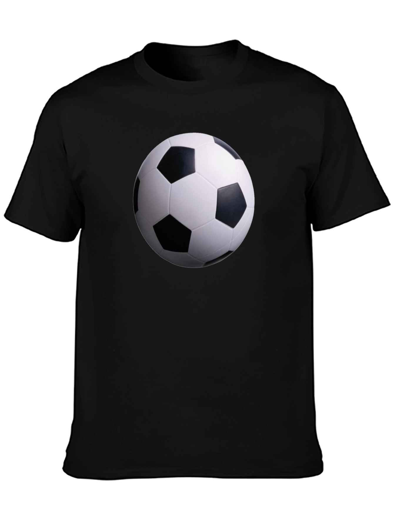 Soccer Ball Graphic Black T-Shirt