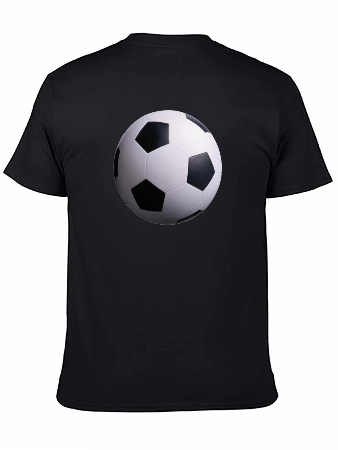 Soccer Ball Graphic Black T-Shirt