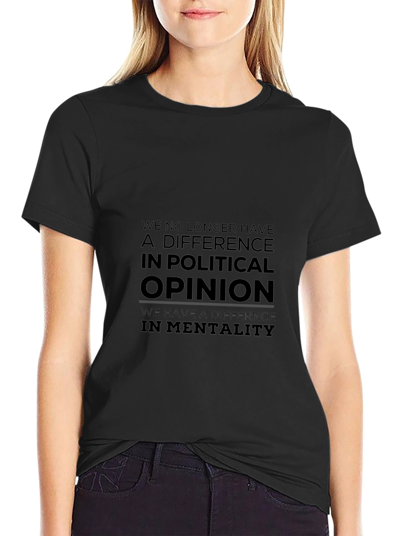 Political Opinion Graphic T-Shirt - Black