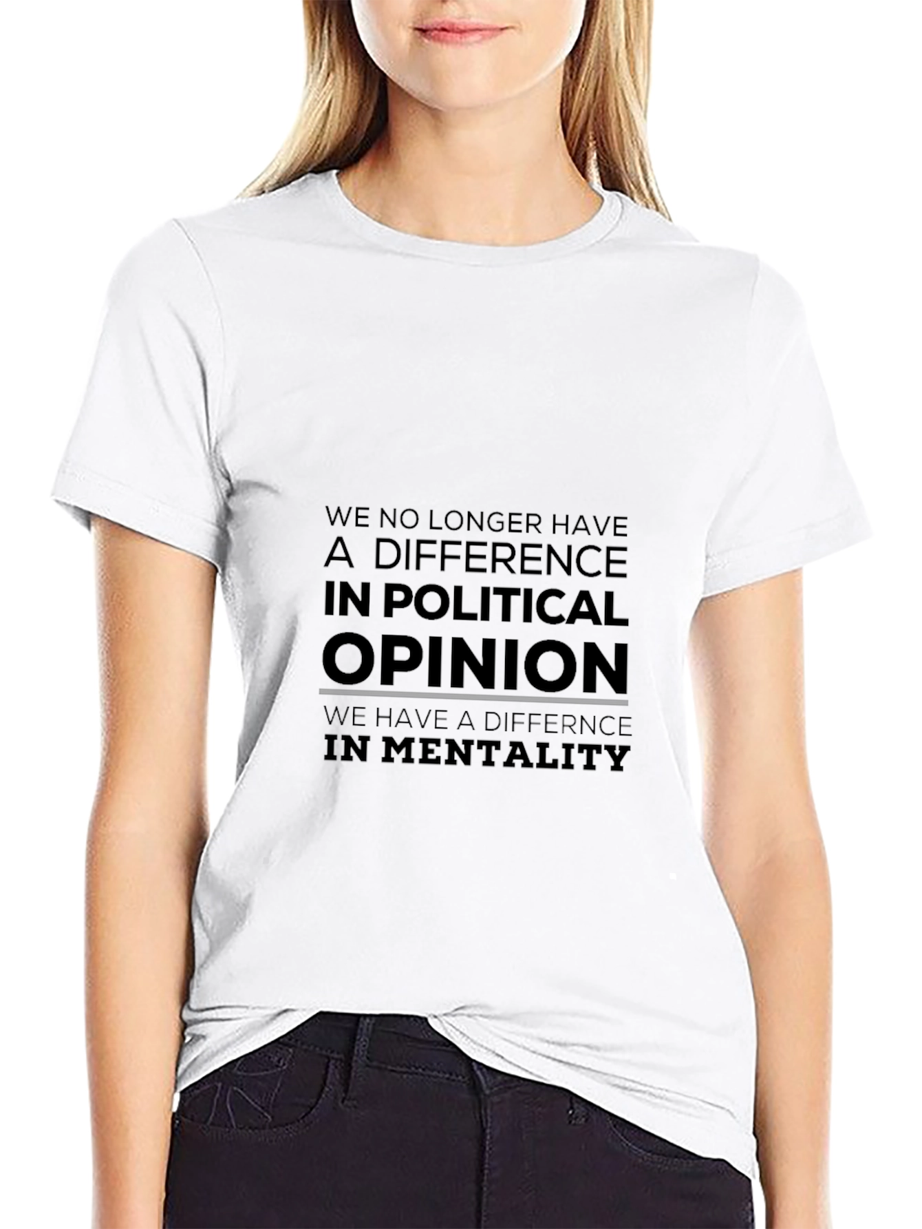 Political Opinion Graphic T-Shirt - Black
