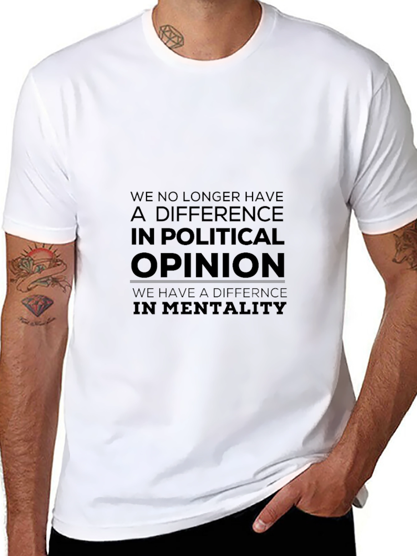 Political Opinion Graphic T-Shirt - Black