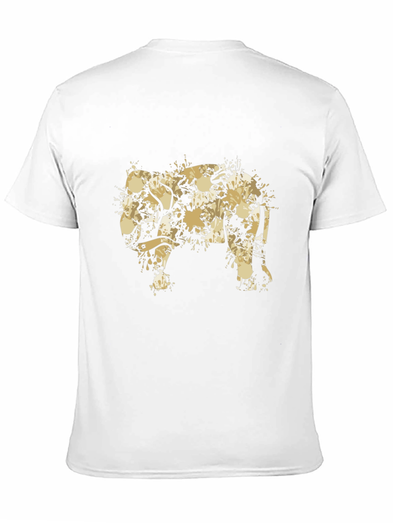 Abstract Elephant Print Black T-Shirt