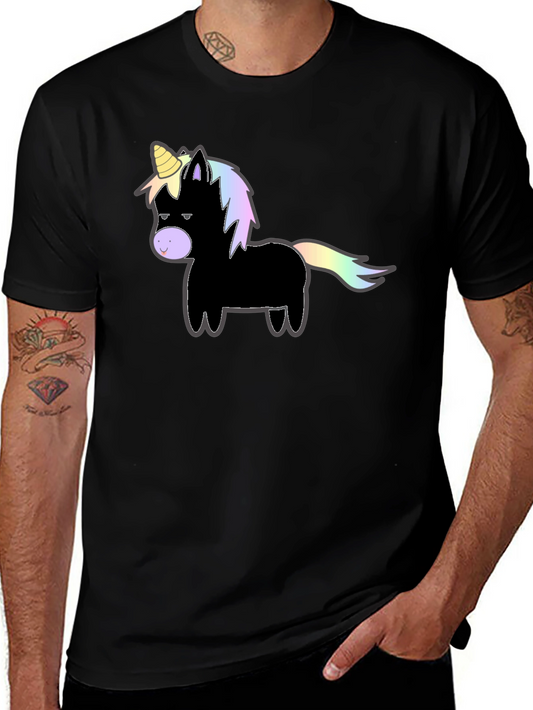 Black Unicorn Graphic Tee - Mens Crewneck