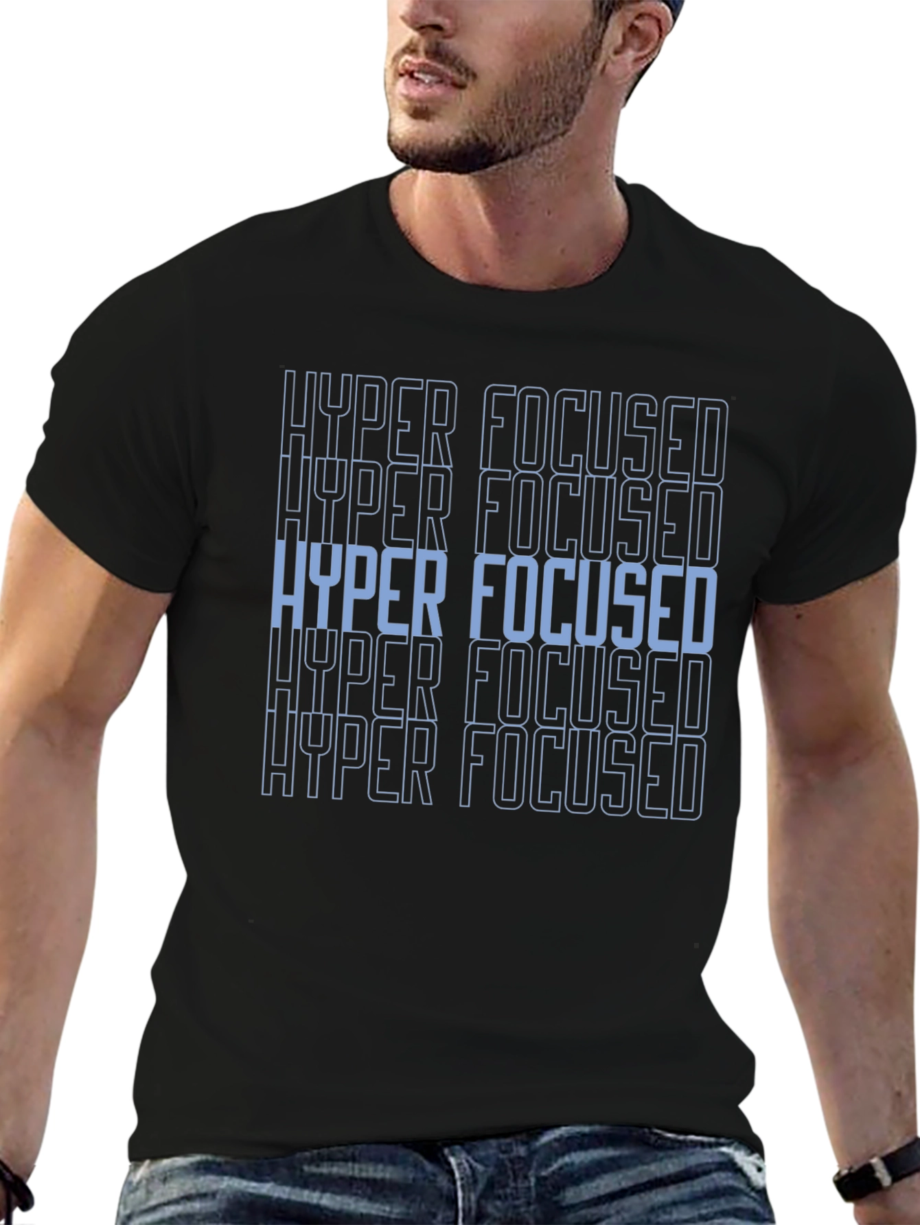 Hyper Focused Graphic T-Shirt - Mens Black Tee