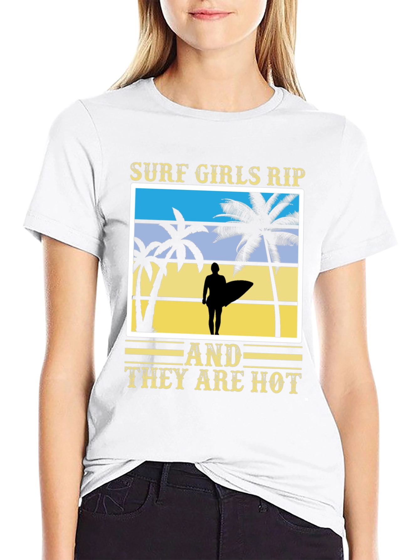 Surf Girls Graphic Tee - Beach Vibes T-Shirt
