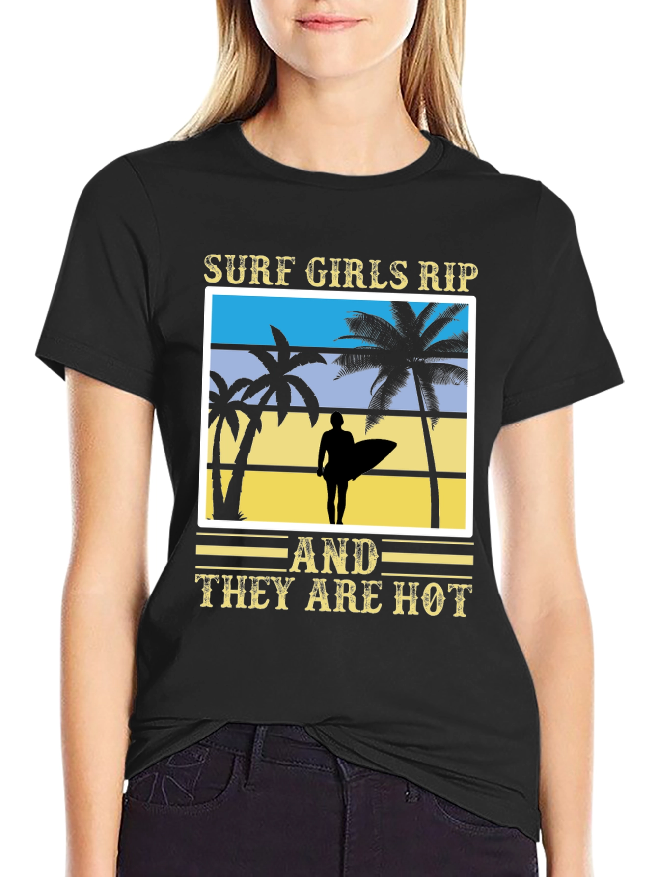 Surf Girls Graphic Tee - Beach Vibes T-Shirt