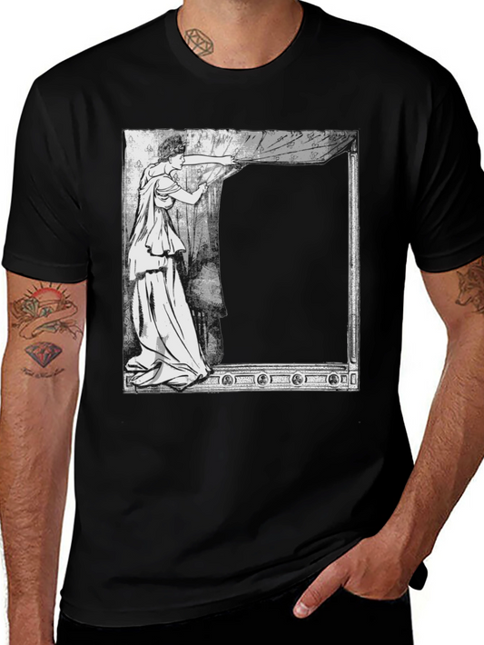 Vintage Art Print Black Tee