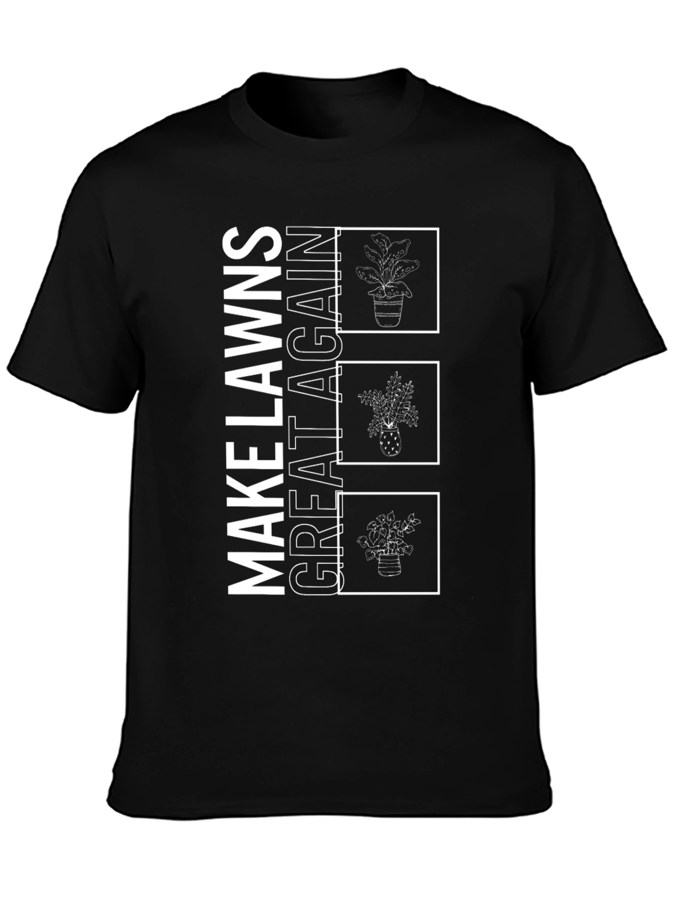 Make Lawns Great Again Graphic Tee - Black