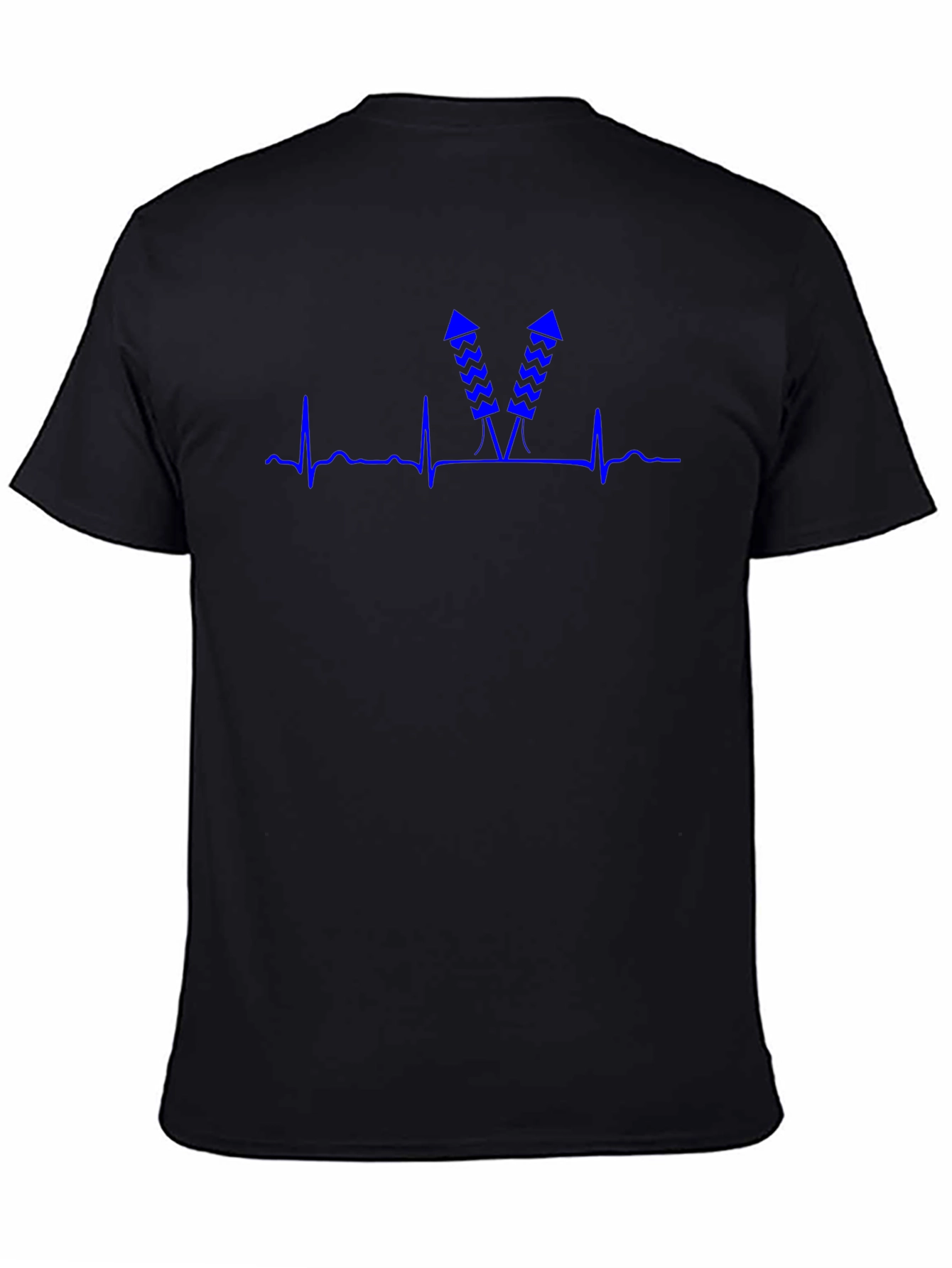 Heartbeat Fireworks T-Shirt - Black