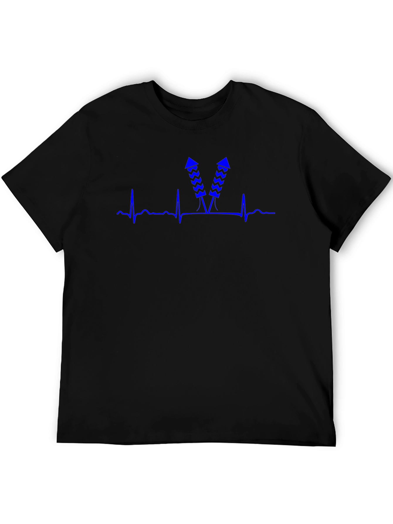 Heartbeat Fireworks T-Shirt - Black