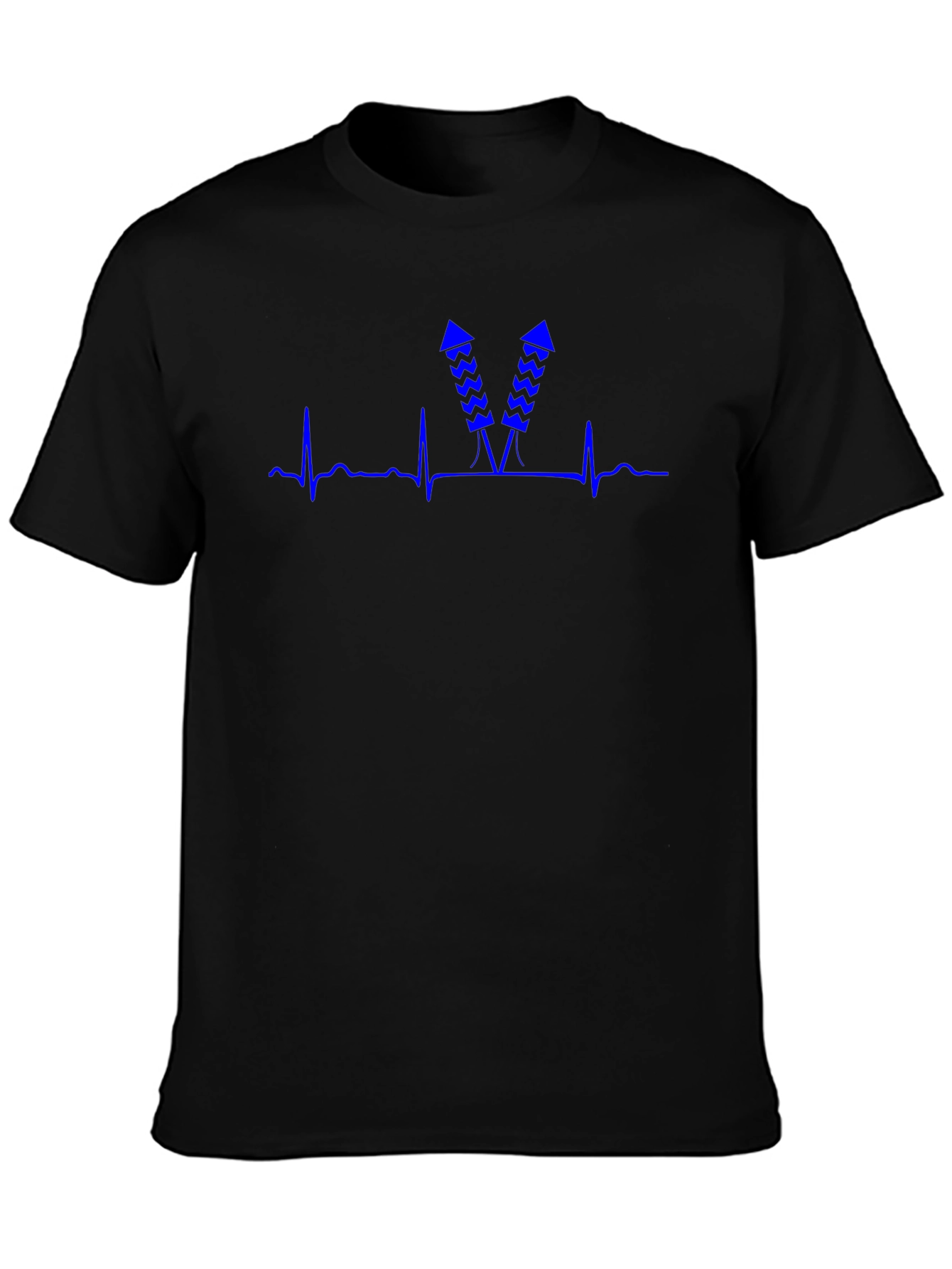 Heartbeat Fireworks T-Shirt - Black