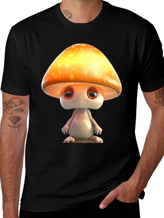 Mushroom Character Graphic T-Shirt