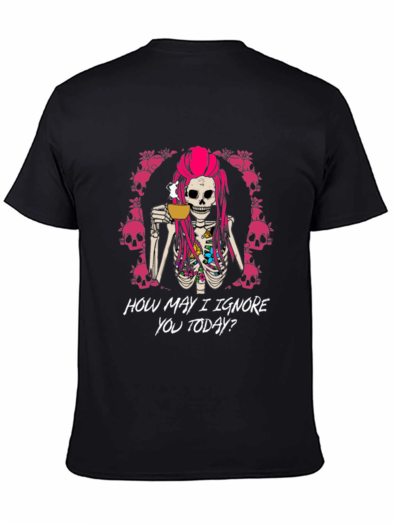 Humorous Skeleton Coffee T-Shirt