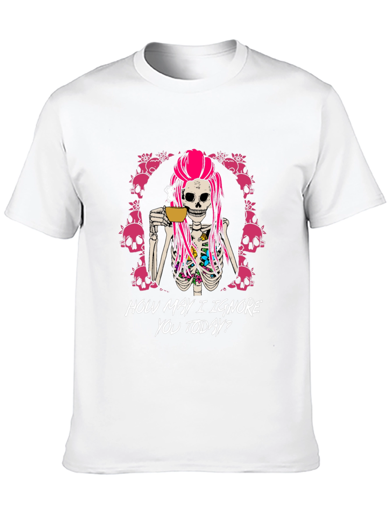 Humorous Skeleton Coffee T-Shirt