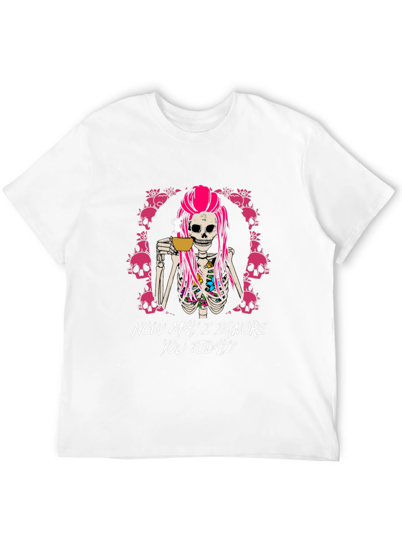 Humorous Skeleton Coffee T-Shirt