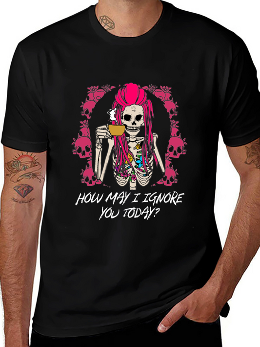 Humorous Skeleton Coffee T-Shirt