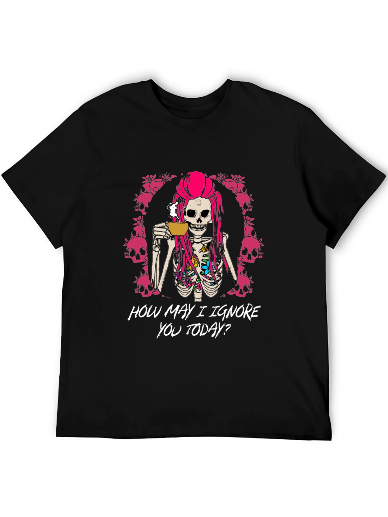 Humorous Skeleton Coffee T-Shirt