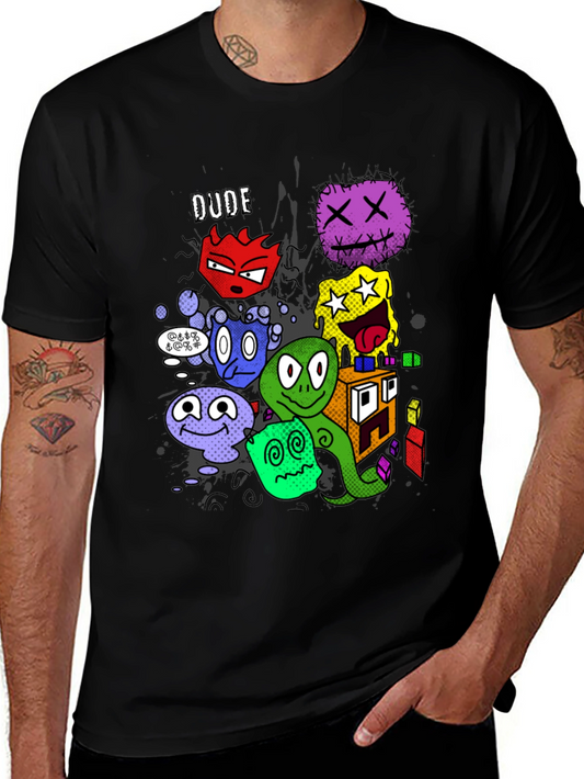 Dude T-Shirt With Cartoon Character Graphic