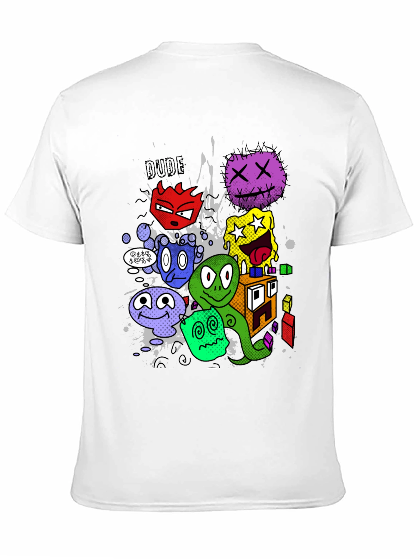 Dude T-Shirt With Cartoon Character Graphic