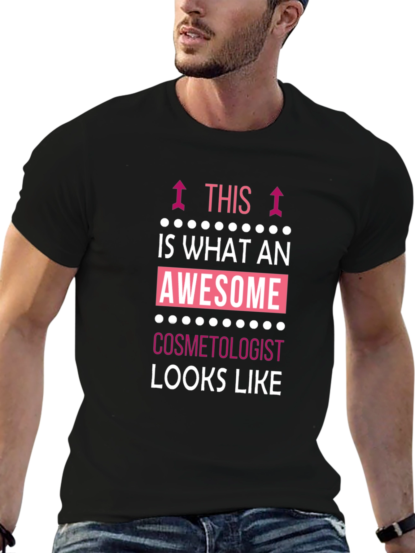 Awesome Cosmetologist T-Shirt - Black Cotton Tee