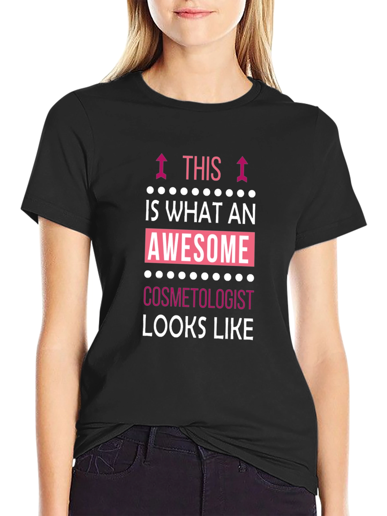 Awesome Cosmetologist T-Shirt - Black Cotton Tee