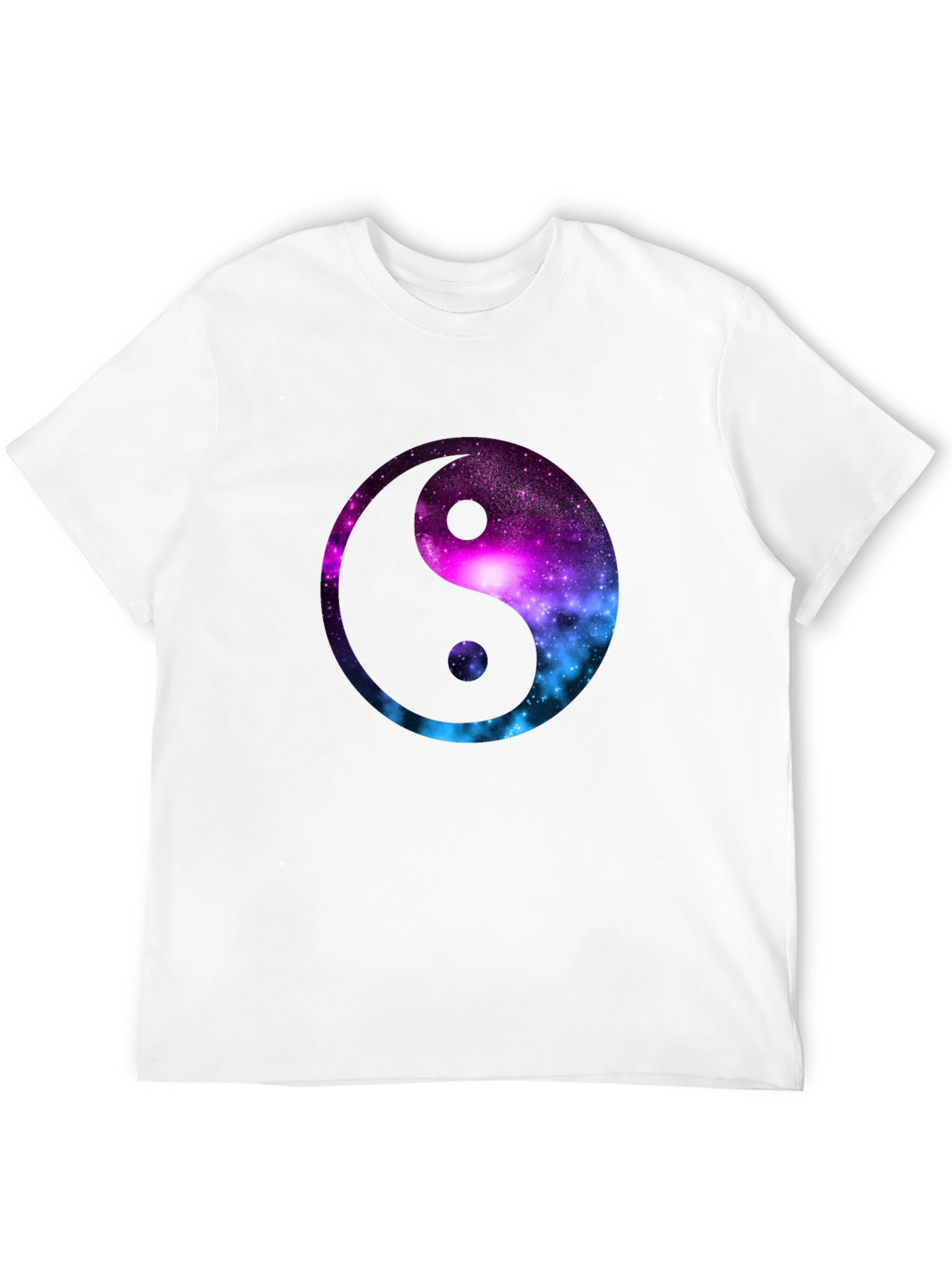 Galaxy Yin Yang Graphic T-Shirt - Mens Black Tee