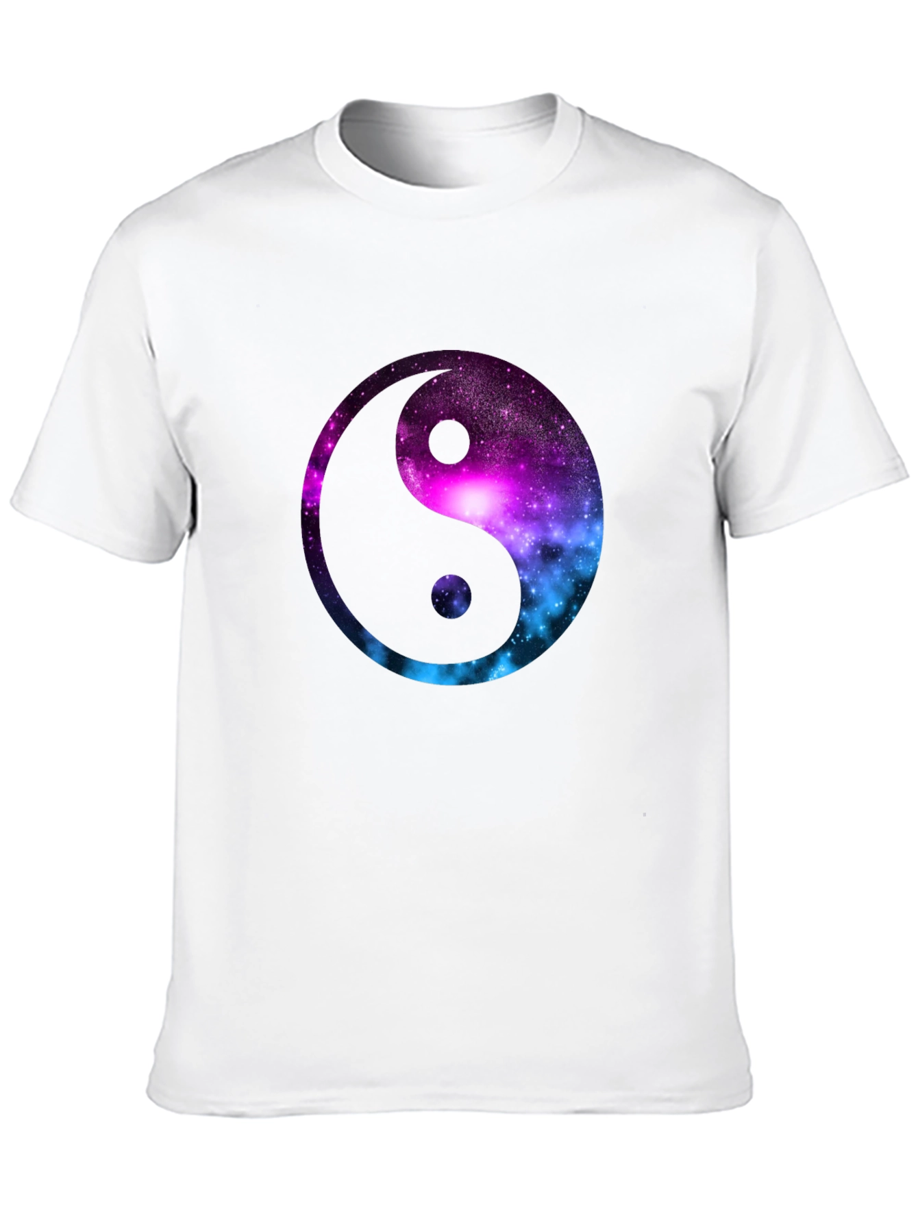 Galaxy Yin Yang Graphic T-Shirt - Mens Black Tee
