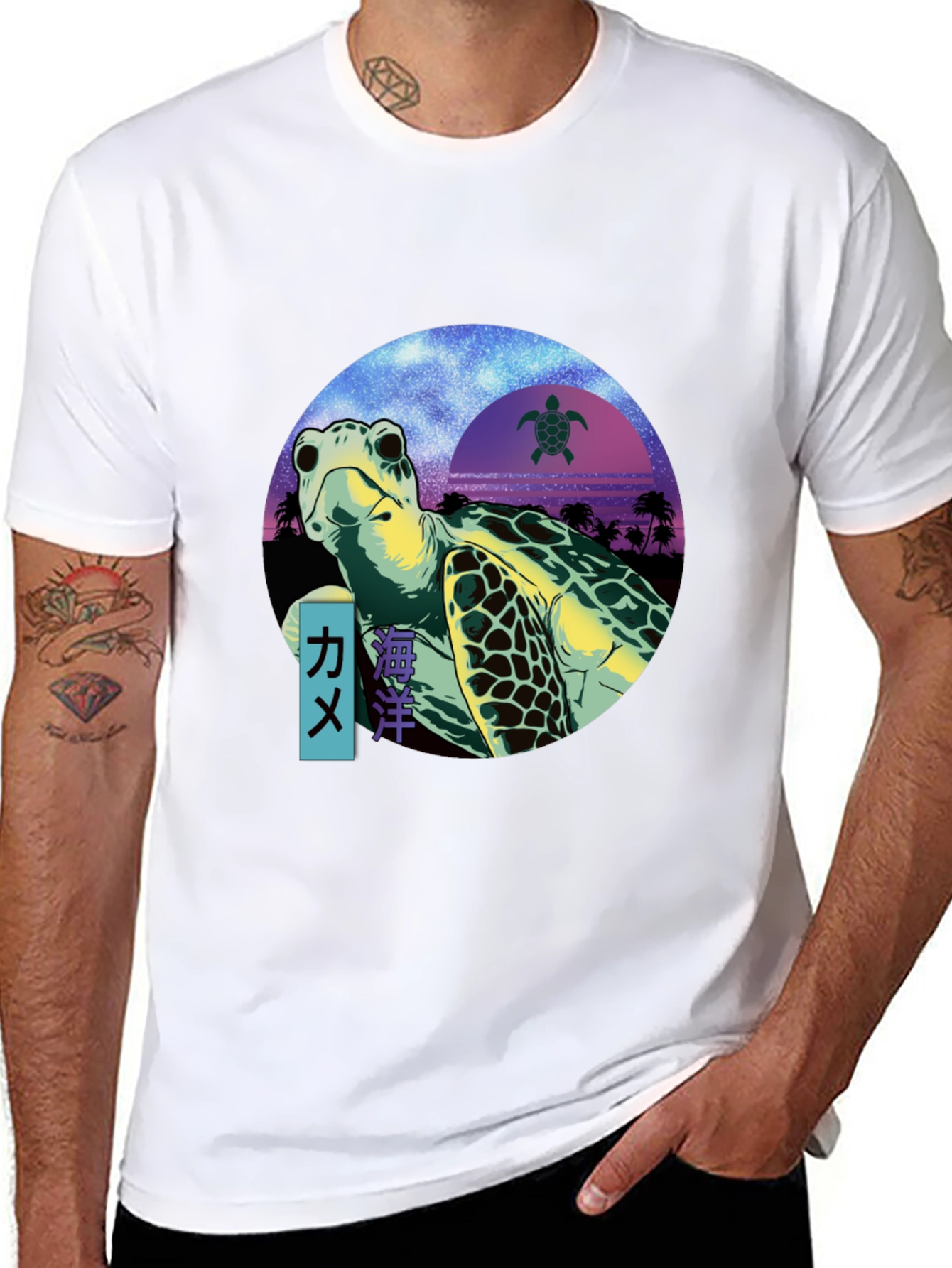 Sea Turtle Graphic T-Shirt - Retro Ocean Design