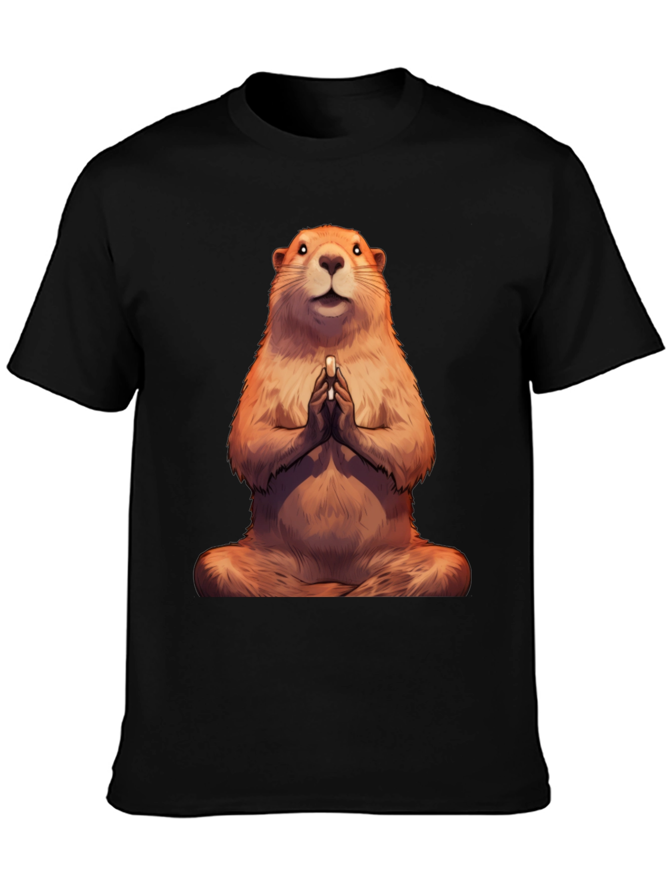 Zen Groundhog Tee - Meditating Marmot T-Shirt