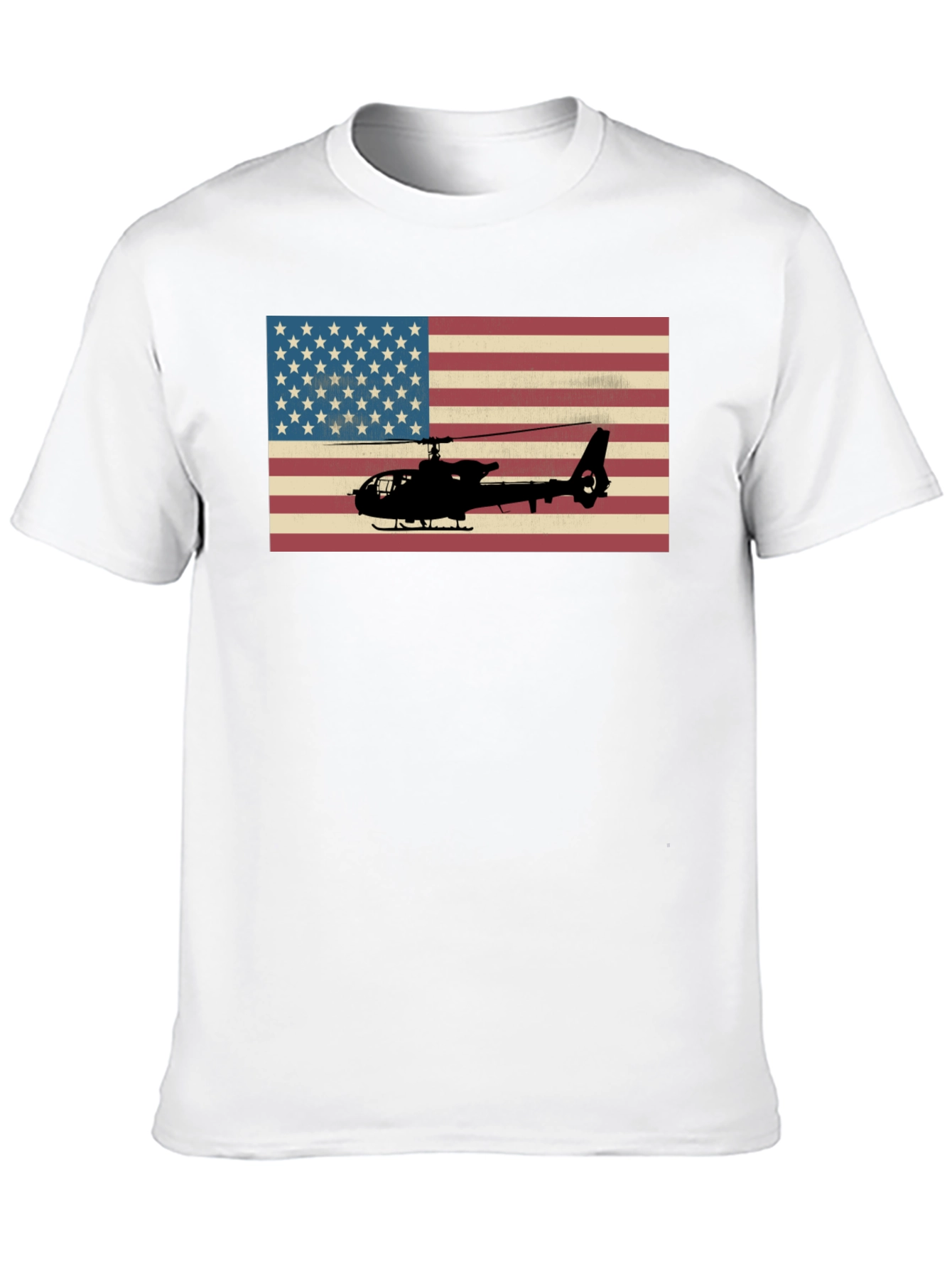 American Flag Helicopter Graphic Tee