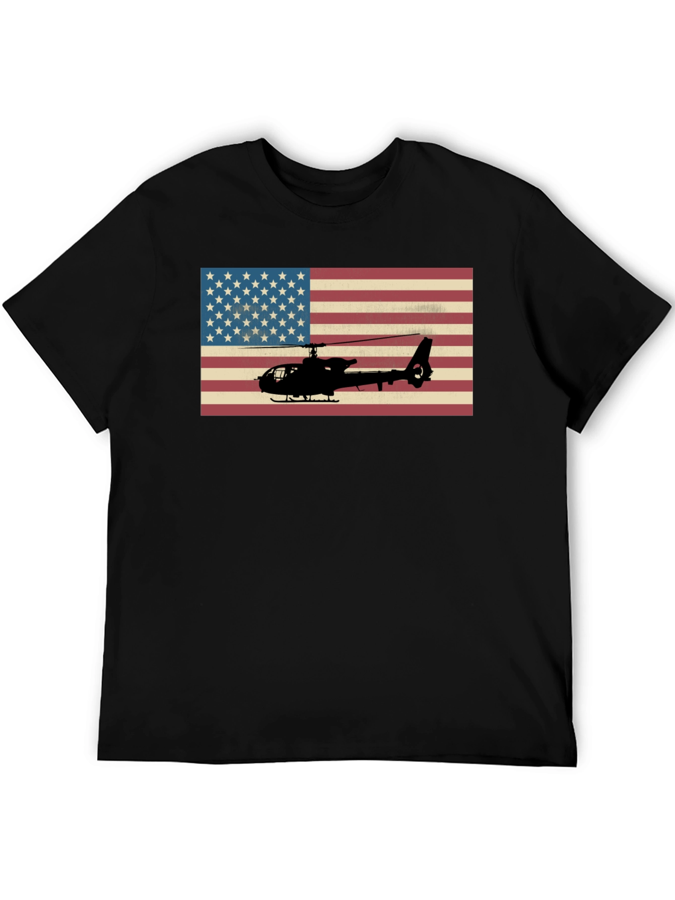 American Flag Helicopter Graphic Tee