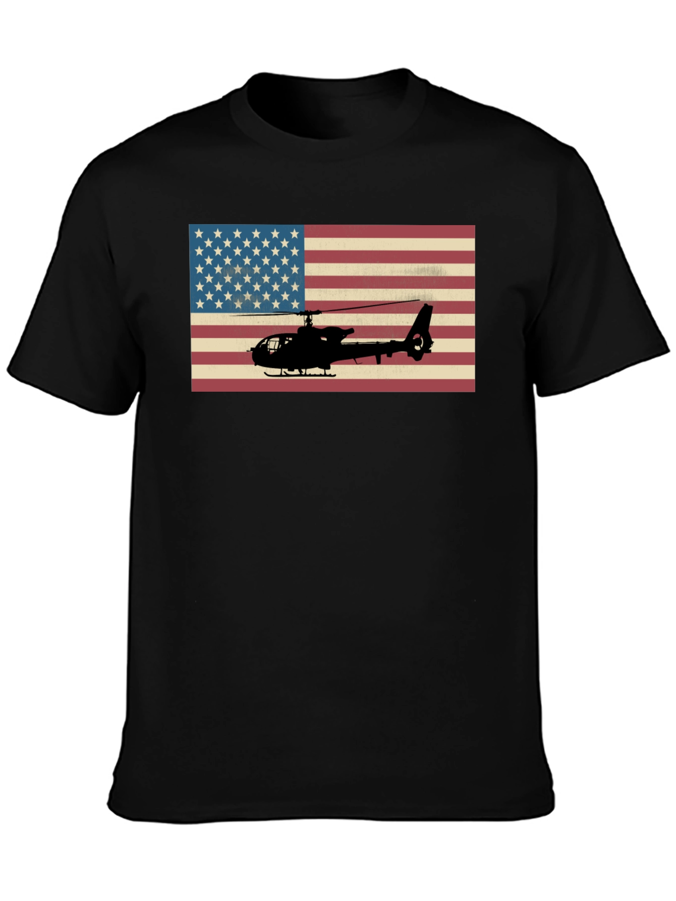 American Flag Helicopter Graphic Tee