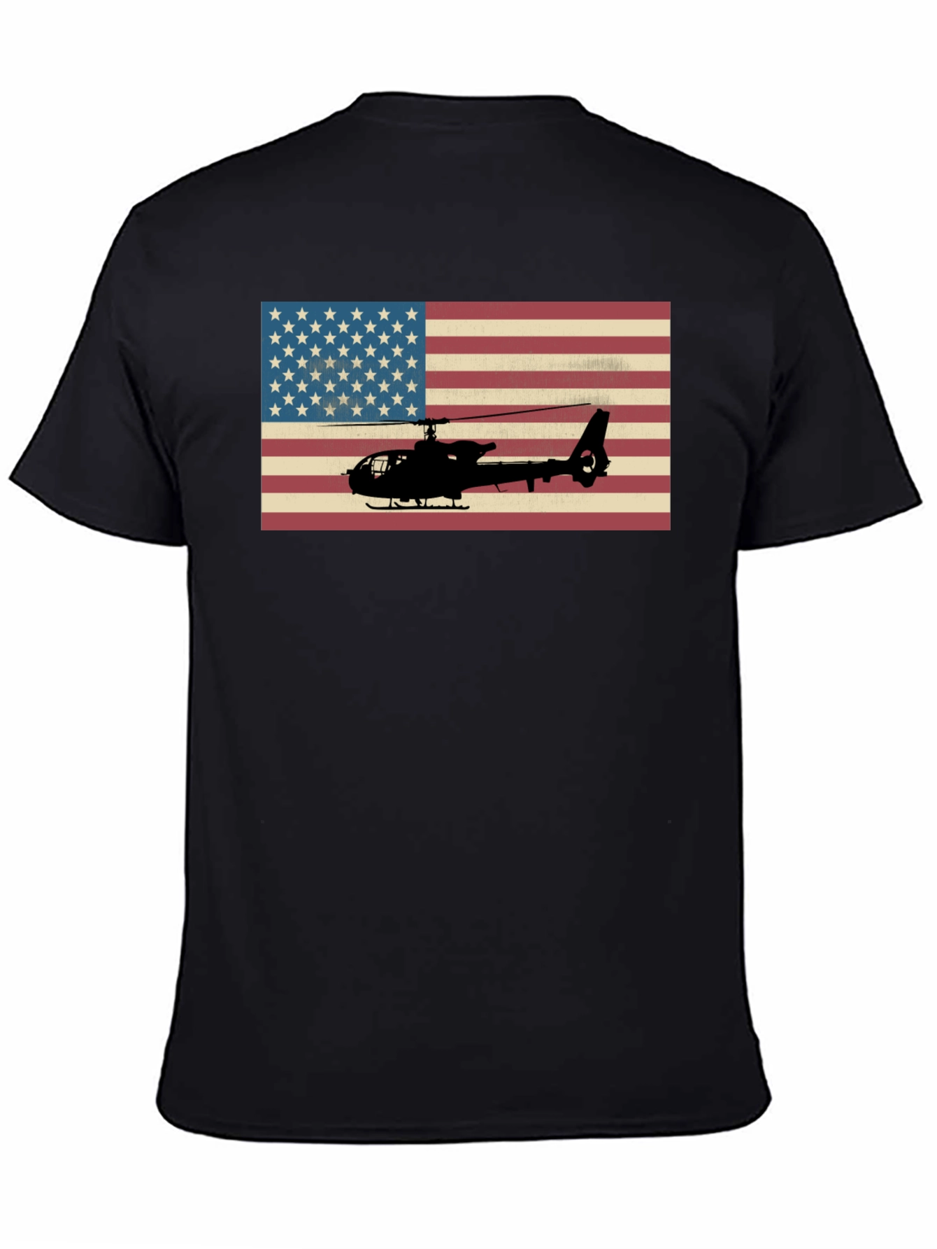 American Flag Helicopter Graphic Tee