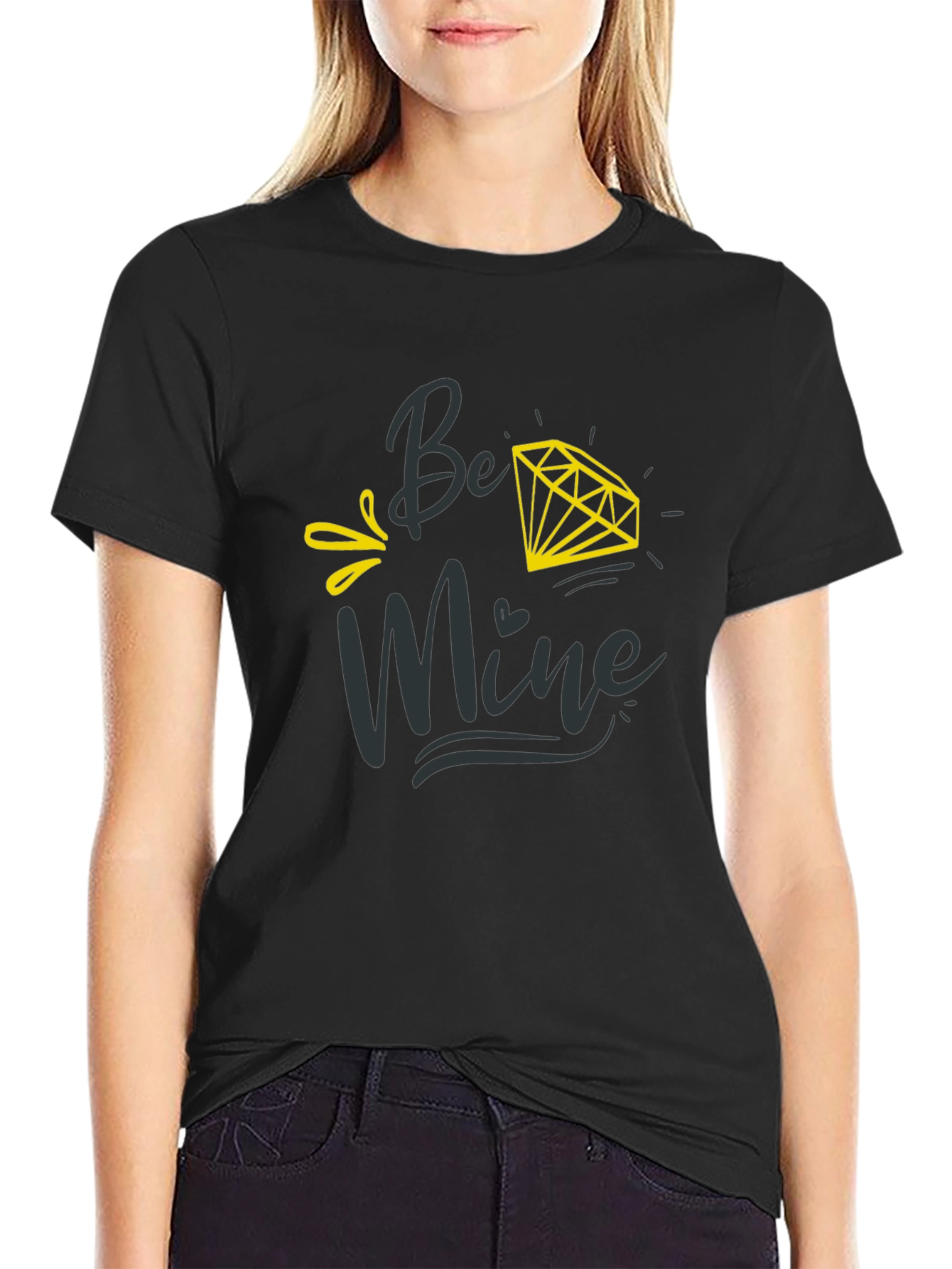 Be Mine Diamond Graphic Tee - Stylish & Trendy