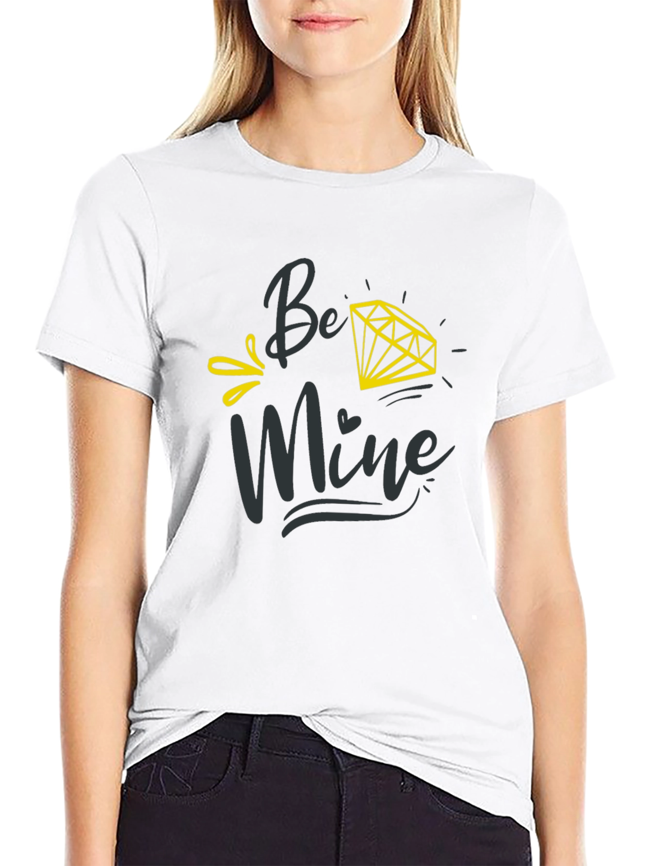 Be Mine Diamond Graphic Tee - Stylish & Trendy