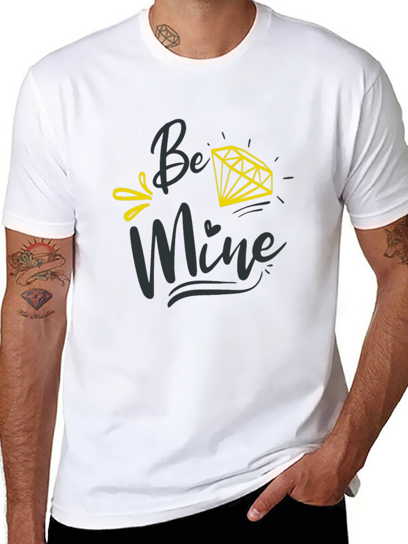 Be Mine Diamond Graphic Tee - Stylish & Trendy