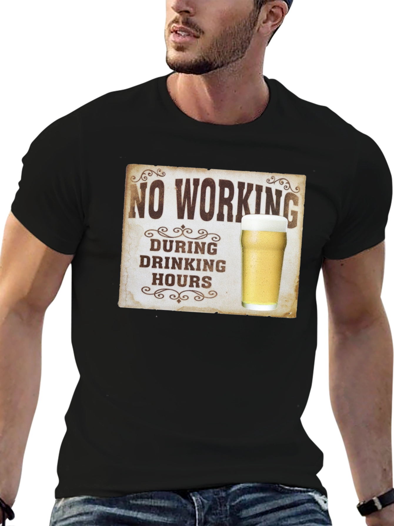 No Working During Drinking Hours Graphic Tee