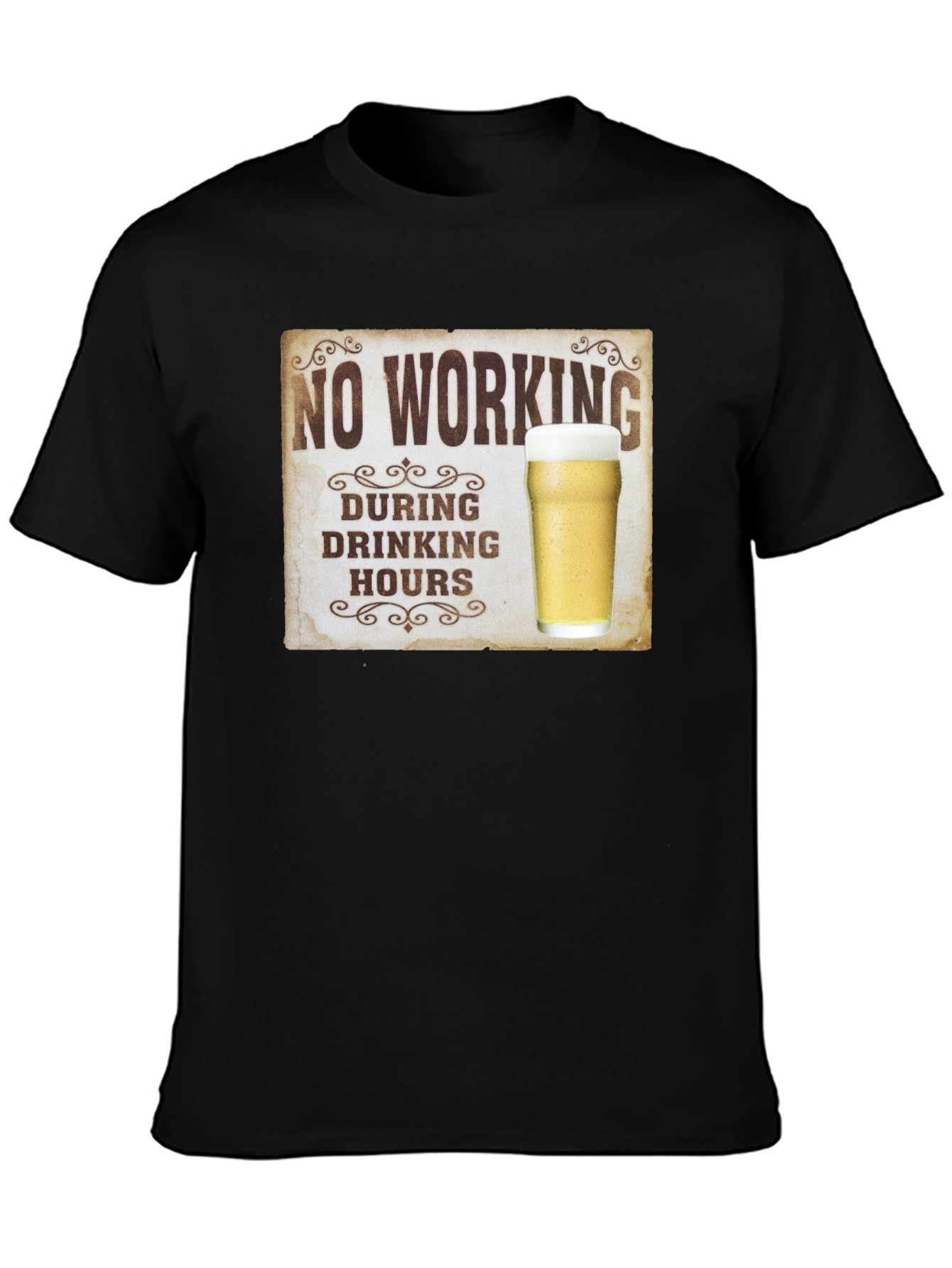 No Working During Drinking Hours Graphic Tee