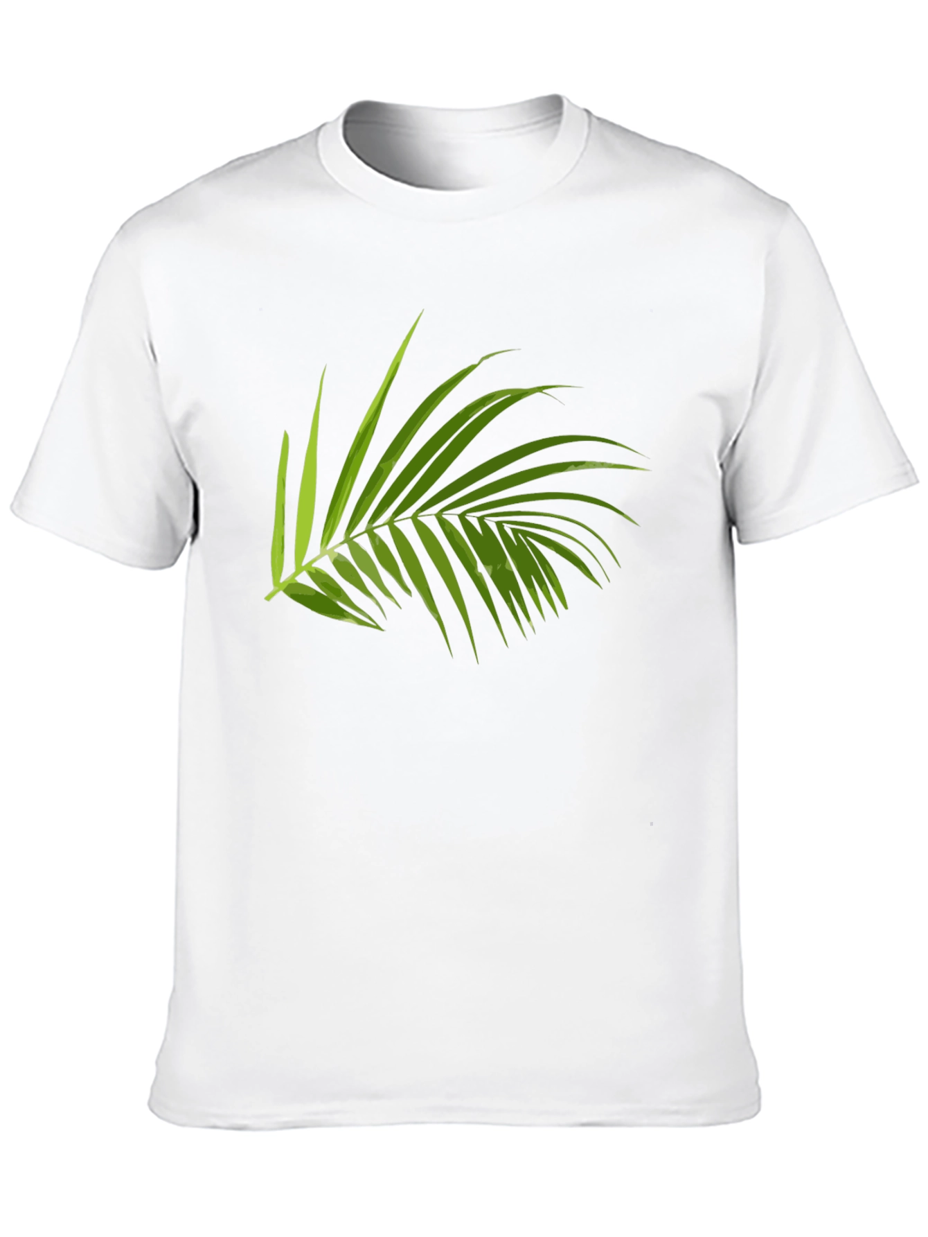 Tropical Palm Leaf Graphic T-Shirt - Casual Style