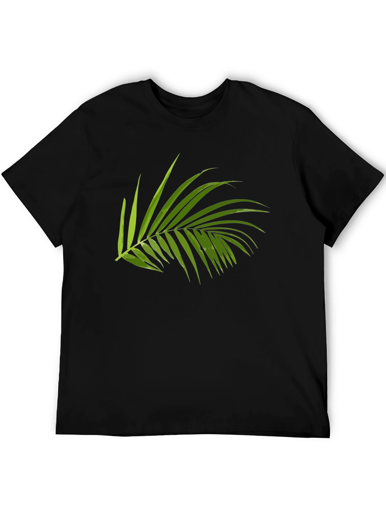 Tropical Palm Leaf Graphic T-Shirt - Casual Style