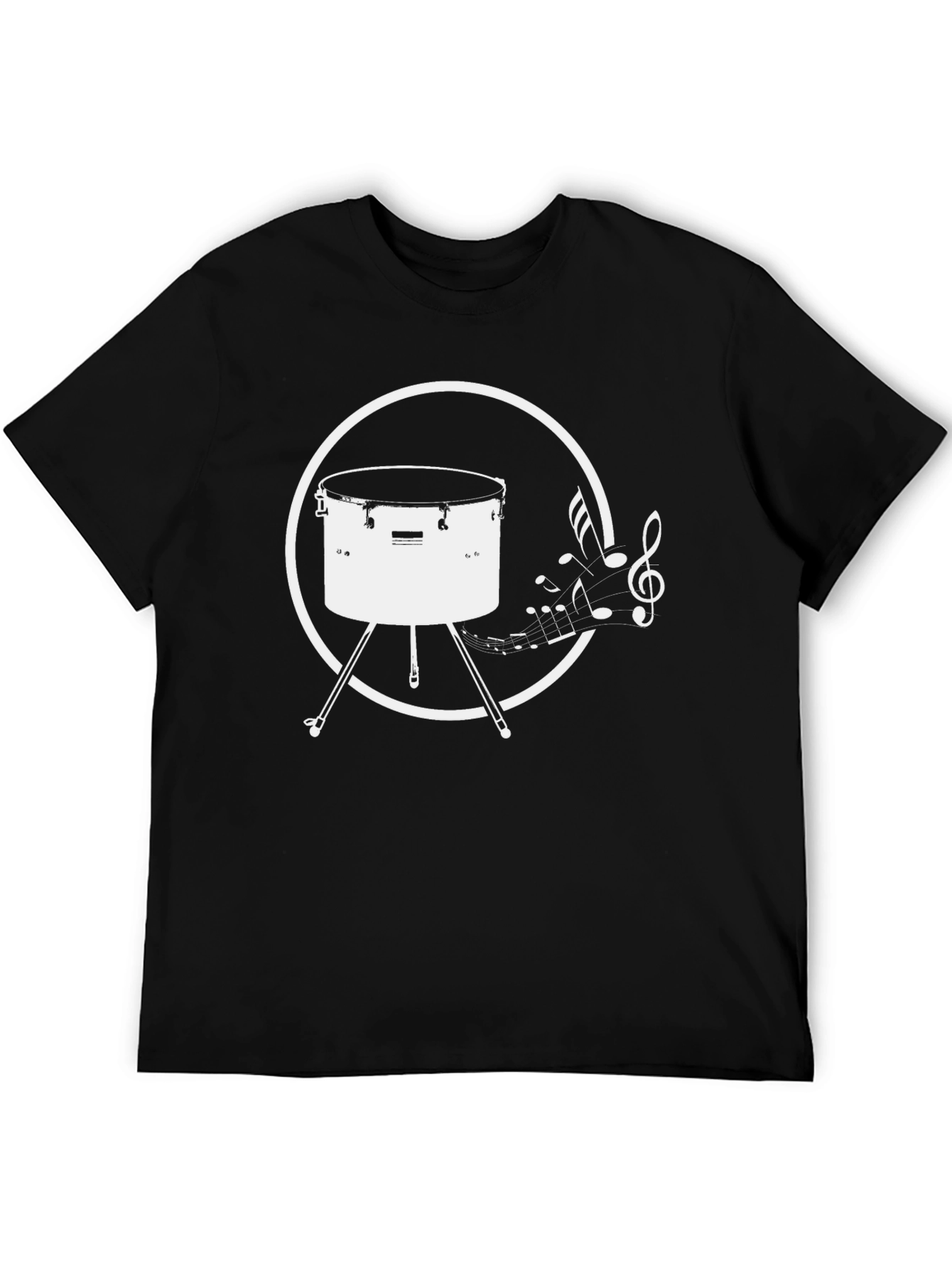 Drum & Music Notes Graphic T-Shirt