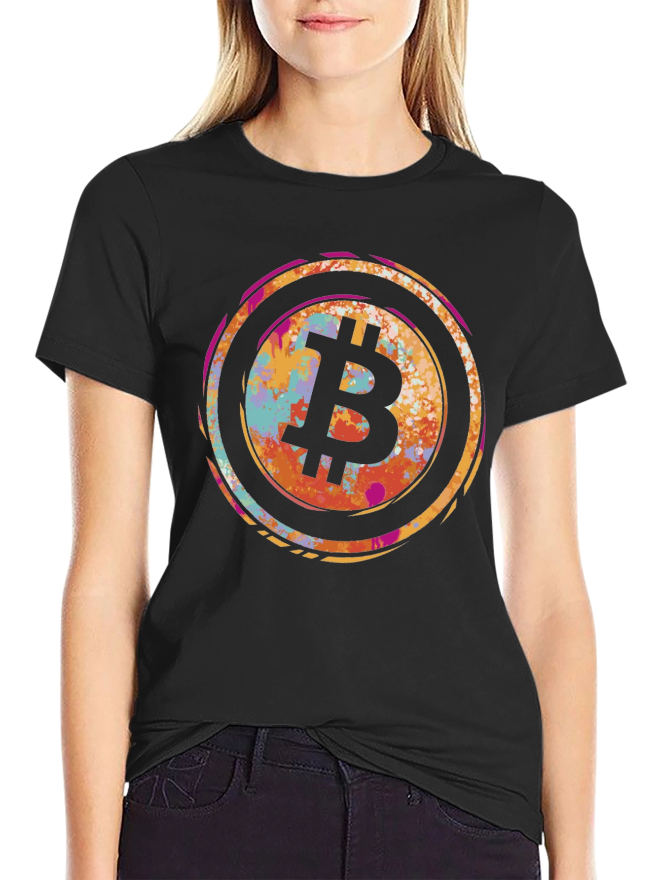Bitcoin Splash Graphic T-Shirt - Crypto Style