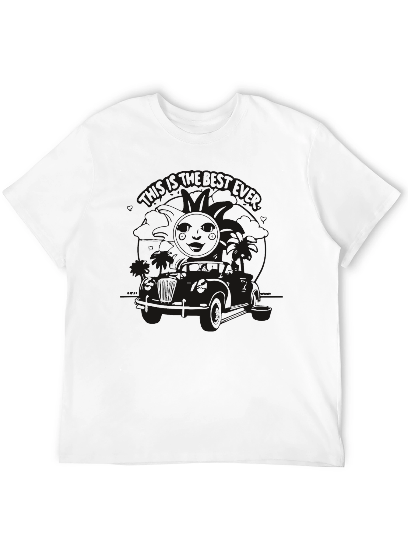 Mens Black Graphic Print T-Shirt