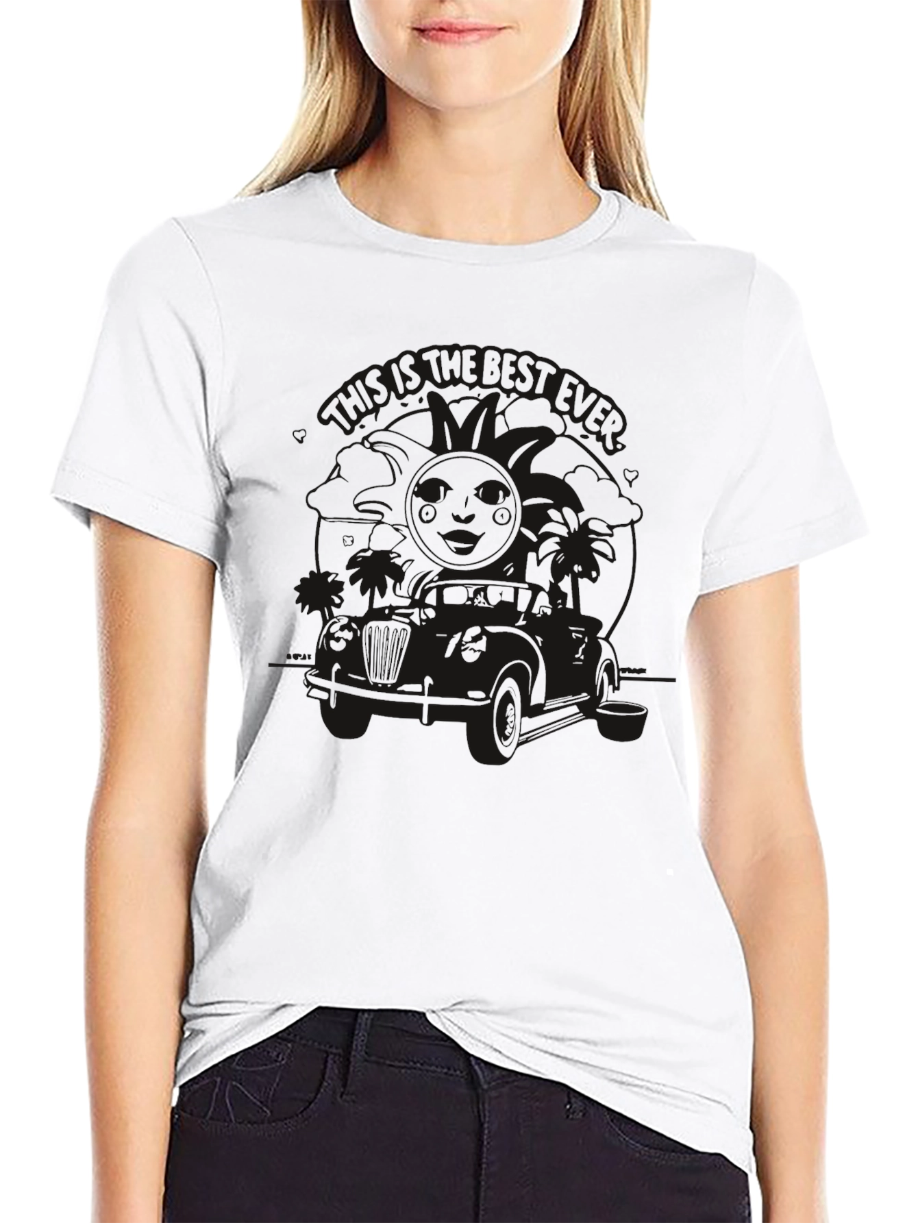 Mens Black Graphic Print T-Shirt