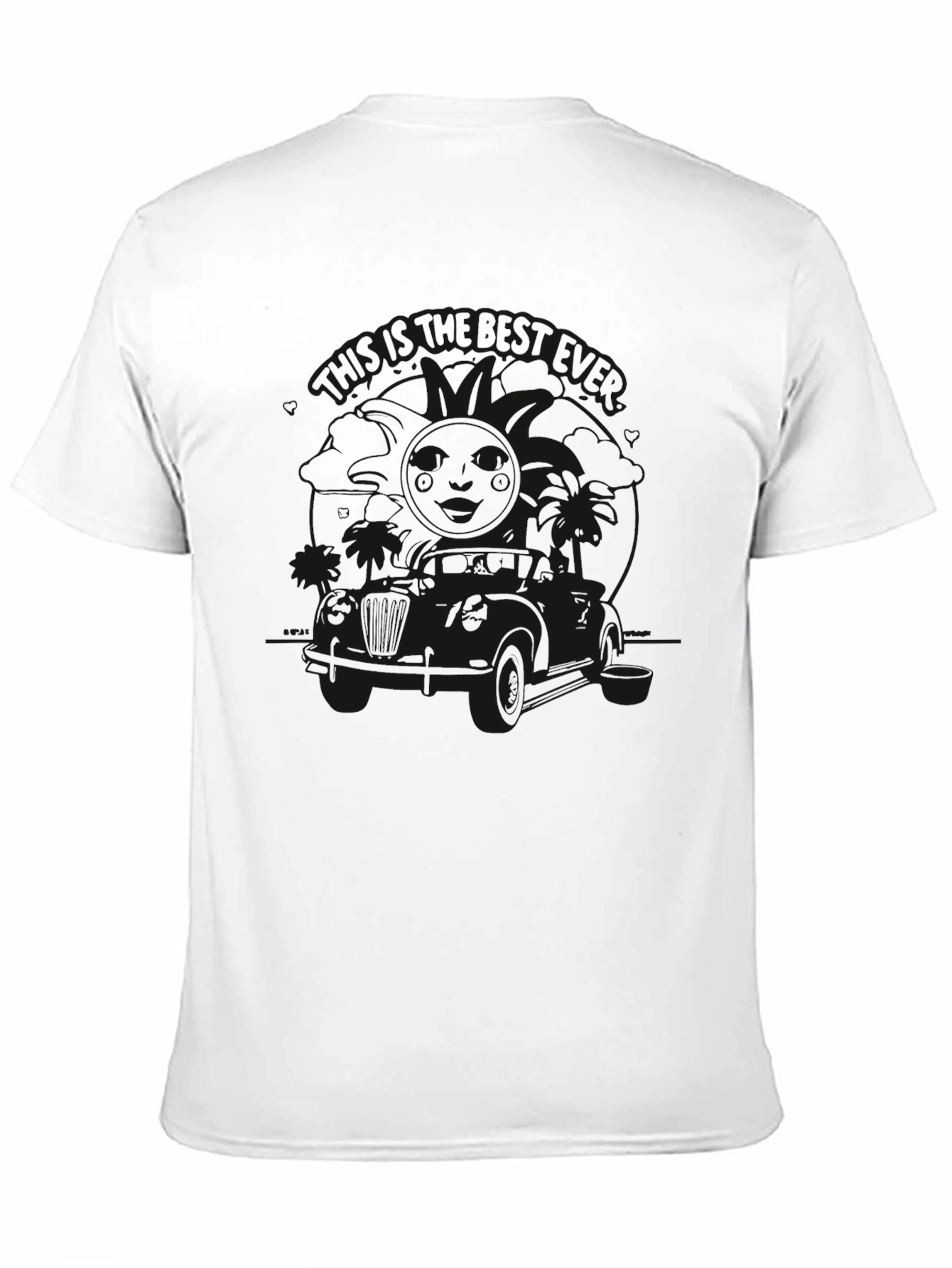 Mens Black Graphic Print T-Shirt