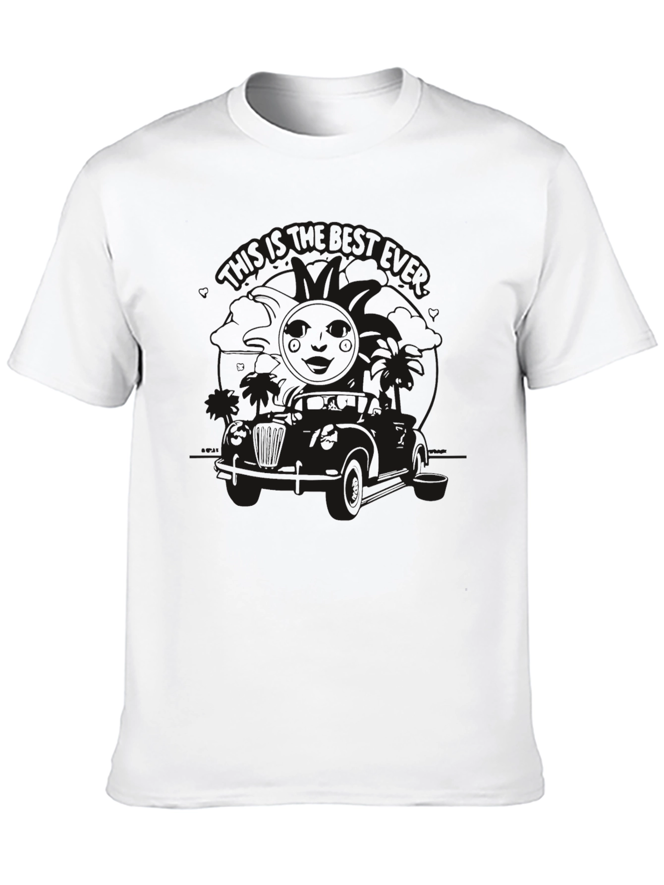 Mens Black Graphic Print T-Shirt